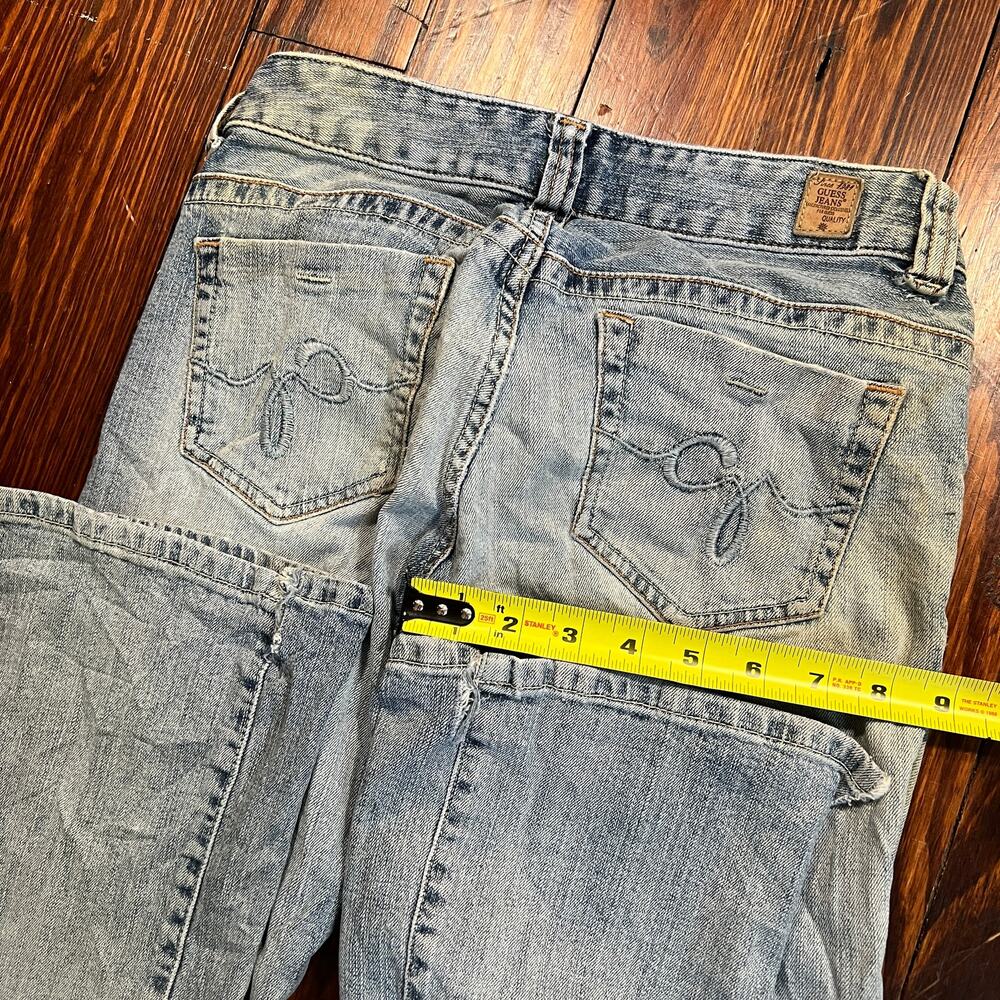 GUESS 27 Y2K Bootcut Jeans Blue Low Rise - Picture 5 of 9